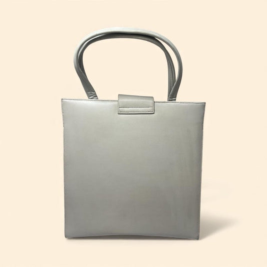 1960s Vintage Floral Needlepoint Handbag with Ivory Beige Leather Trim and Gold Clasp Mid Century Purse