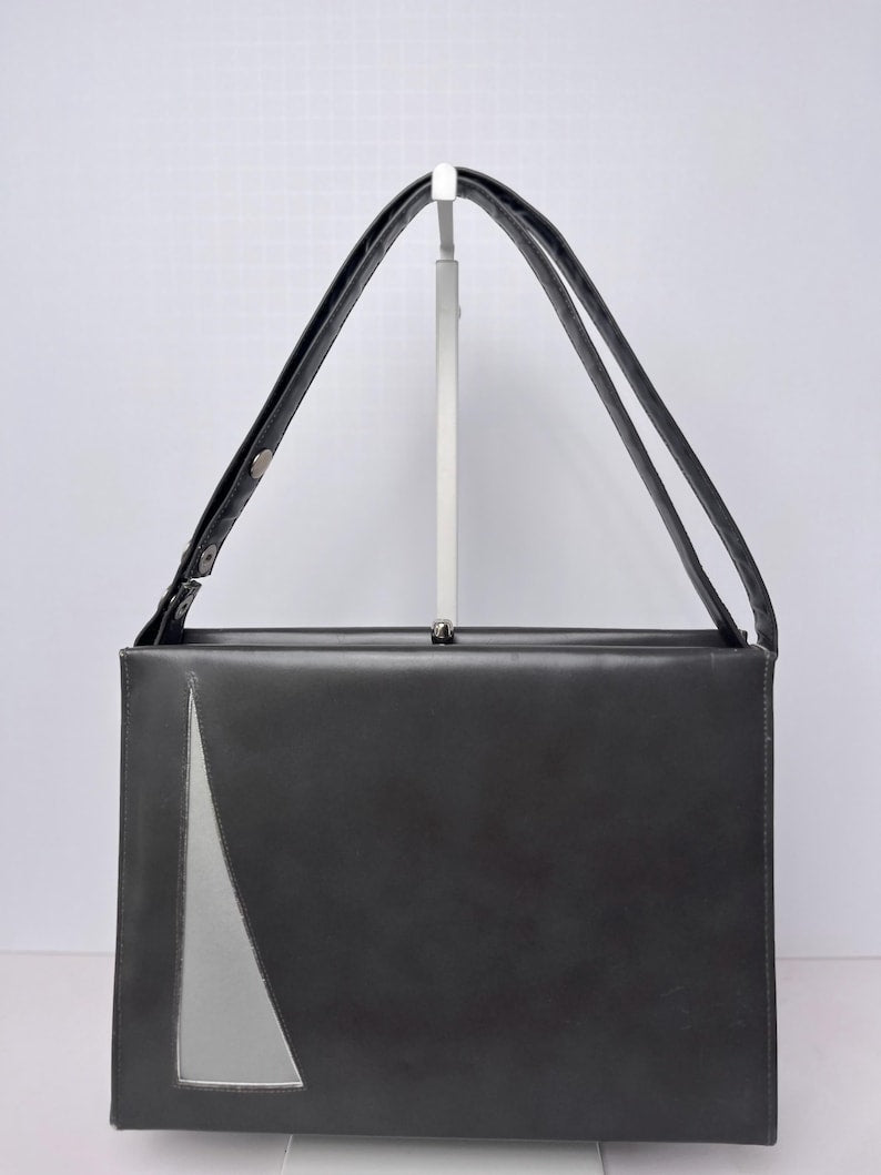 Vintage Mid century handbag with geometric design