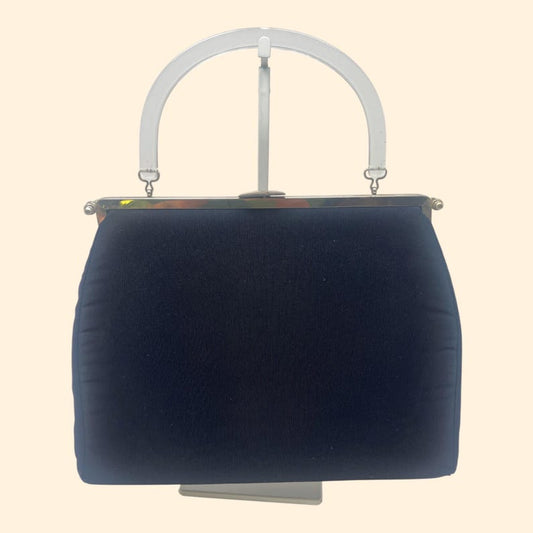 1950s Stylecraft Miami Vintage Confetti Lucite Handbag Clear Handle Mid Century Purse